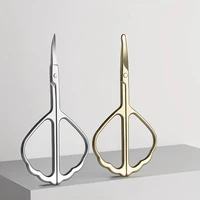 New Butterfly Shape Eyebrow Scissors Curved Blade Cuticle Scissors Professional Stainless Steel Manicure Trimmer Hair Remover To 2