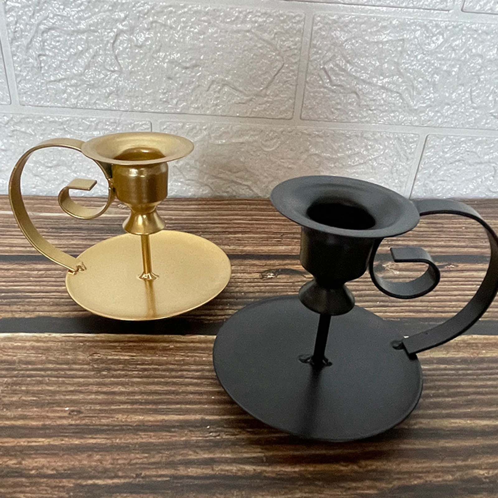 Matte Black Iron Taper Candle Holder for Taper Candles Single Head Candlestick for Wedding Dinning Party Table Candelabra candle holders