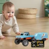 Mini RC Monster Truck with Lights & Trailer All Terrain Off-Road Truck Toy 1:64 Scale 2.4Ghz Remote Control Children Toy Gift 1