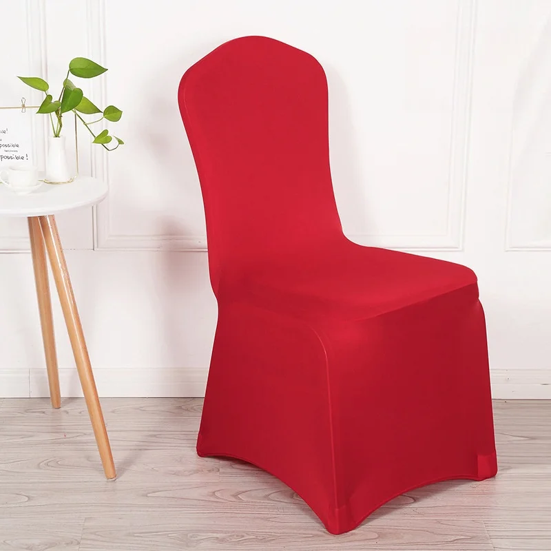 

50PC RED Wedding Chair Covers Spandex Stretch Slipcover for Restaurant Banquet Hotel Dining Party Universal Chair Cover