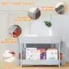 Kids Table and Chair Set,4-in-1 Wooden Activity Table with Blackboard, Whiteboard, Storage Drawer, Sturdy Safe Material, for Dra 5
