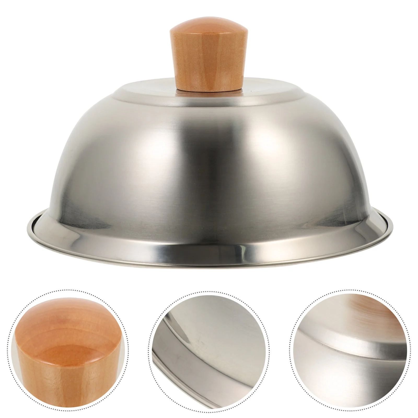 

Melting Dome Lid Stainless Steel Griddle Lid Basting Steaming Cover Hamburger Steak Dome