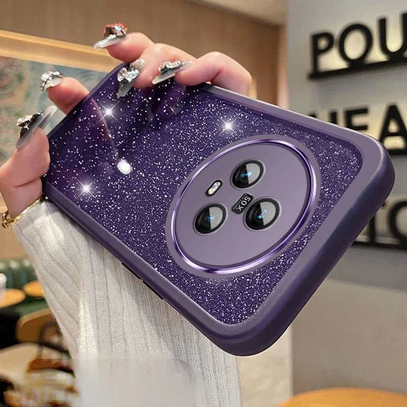 Gradient Fir Glitter Silikon Réckcover fir Magic 5 Hülle Honor Magic5 Pro Bumper_voghion.com