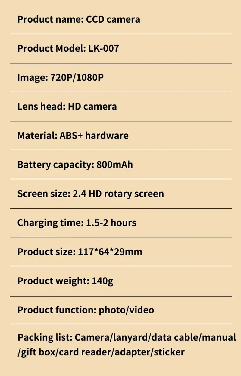 48mp Digital Camera With 8x Zoom And 180° Flip Screen For Travel_voghion.com