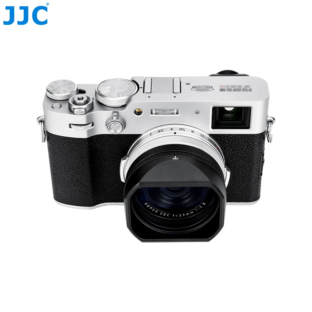 JJC Metall-Quadrat-Gegenlichtblende mit Adapterring für Fujifilm X100VI X100V Objektivschutz mit Objektivkappe – Detail 6