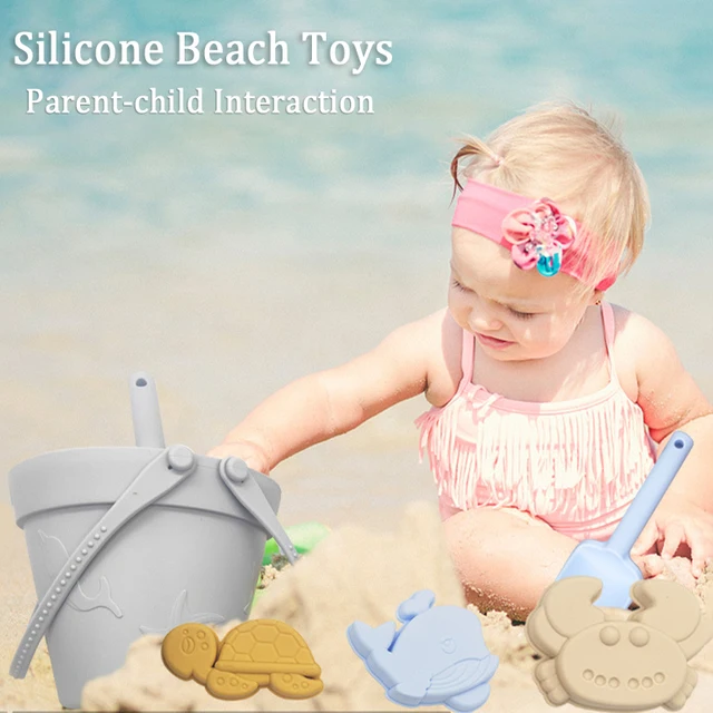 Summer Beach Toys Ins Style Soft Silicone Animal Model Sandbox Set Beach Play Swimming Sand Water Game Play Outdoor Toy For Baby 2
