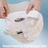 40pcs Hat Sweat Absorber Stickers Women Men Cotton Anti-dirt Sports Belt Cap Rim Invisible White Tape Hat Size Reducer Liner Pad 2