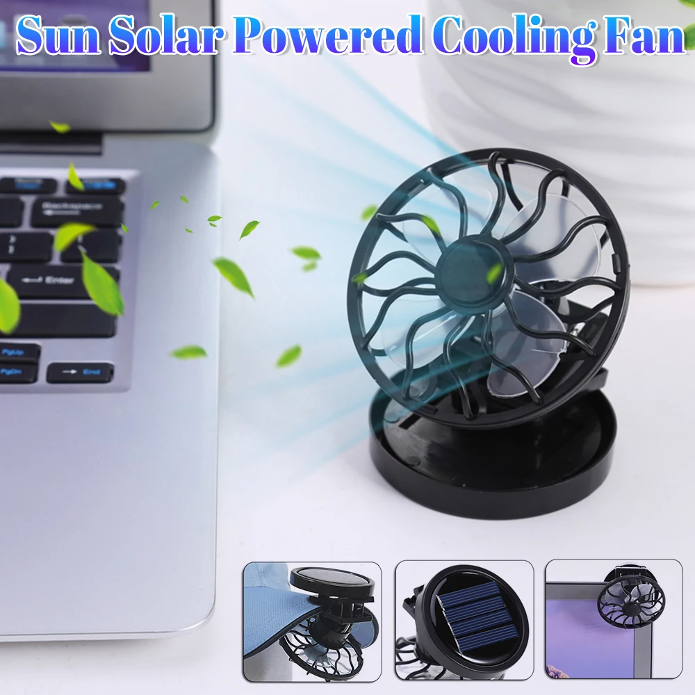 Mini Solar Powered Clip Fan Summer Hat Cap Clip Cooler Solar Energy Desktop Clamp Cooling Fan Ventilator For Home Office Outdoor