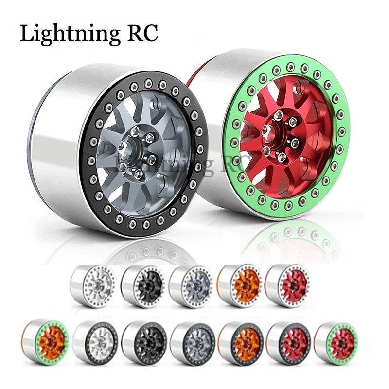 

4PCS Metal Wheel Hub 2.2 Beadlock Wheel Rim for 1:10 RC Crawler Axial SCX10 SCX10 II 90046 AXI03007 TRX-4