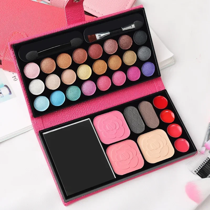 33 Colors Makeup Set Eye Shadow Powder Blush Lipstick Lasting Cosmetics Makeup with Mirror For Beginner Travel Portable Palette 4