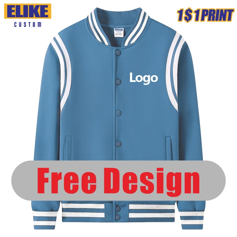 ELIKE High-Quality Baseball Uniform Custom Logo Print Personal Design Jacket Embroidery Autumn Winter 4 Colors Men And Women 202