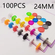 

100PCS24MM solid plastic binding ring loose-leaf notebook mushroom empty binding supplies