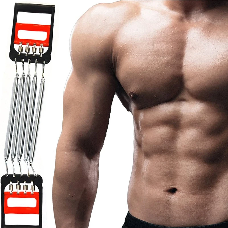 

Spring Chest Developer Expander Men Tension Puller Fitness Stainless Steel Muscles Exerciser Workout Equipment Resistance Bands