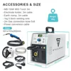 185A 3-in-1 Welding Machine Gas/Gasless Multi-Function Welder Steel Stainless Titanium Copper Flux MIG Solid Wire Stick Welding 2