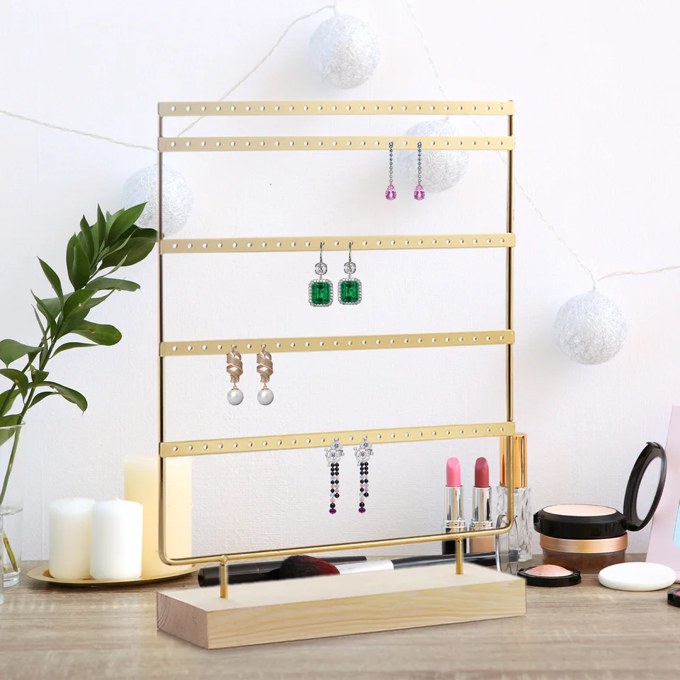 Organizer Gioielli 3 Livelli Bianco – Porta Collane, Bracciali E Orecchini Da Tavolo Per Casa E Negozio – Idea Regalo Di Natale Per Donne