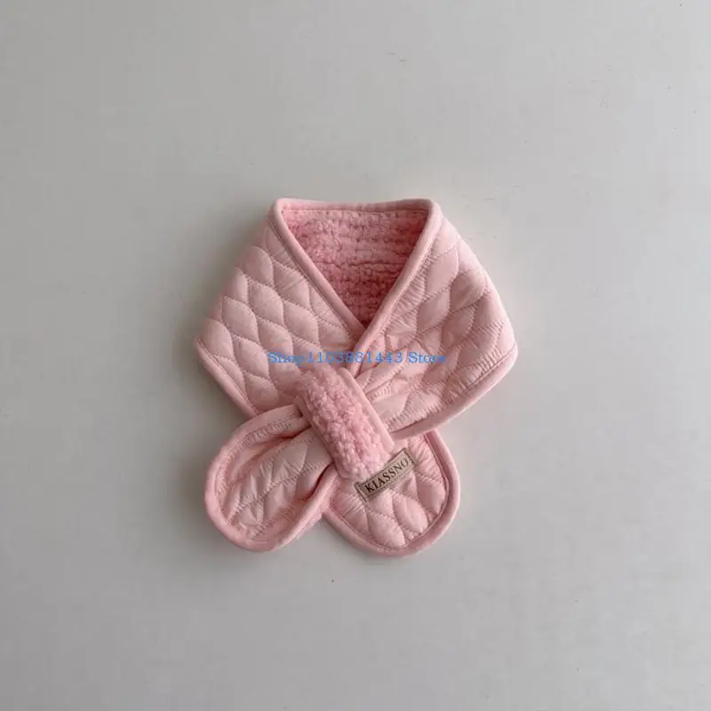 Q6RE 겨울 따뜻한 스카프 어린이 스카프 부드러운 두꺼운 목 커버 Neckerchief 어린이를위한 야외 방풍 스카프 소년 소녀