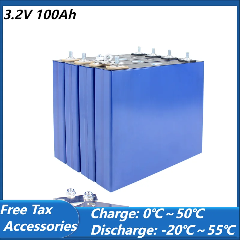 

3.2V 100Ah Lifepo4 Rechargeable Prismati battery CATL Cell For DIY 12V 24V 48V Solar System Boat RV Outdoor Power Supply