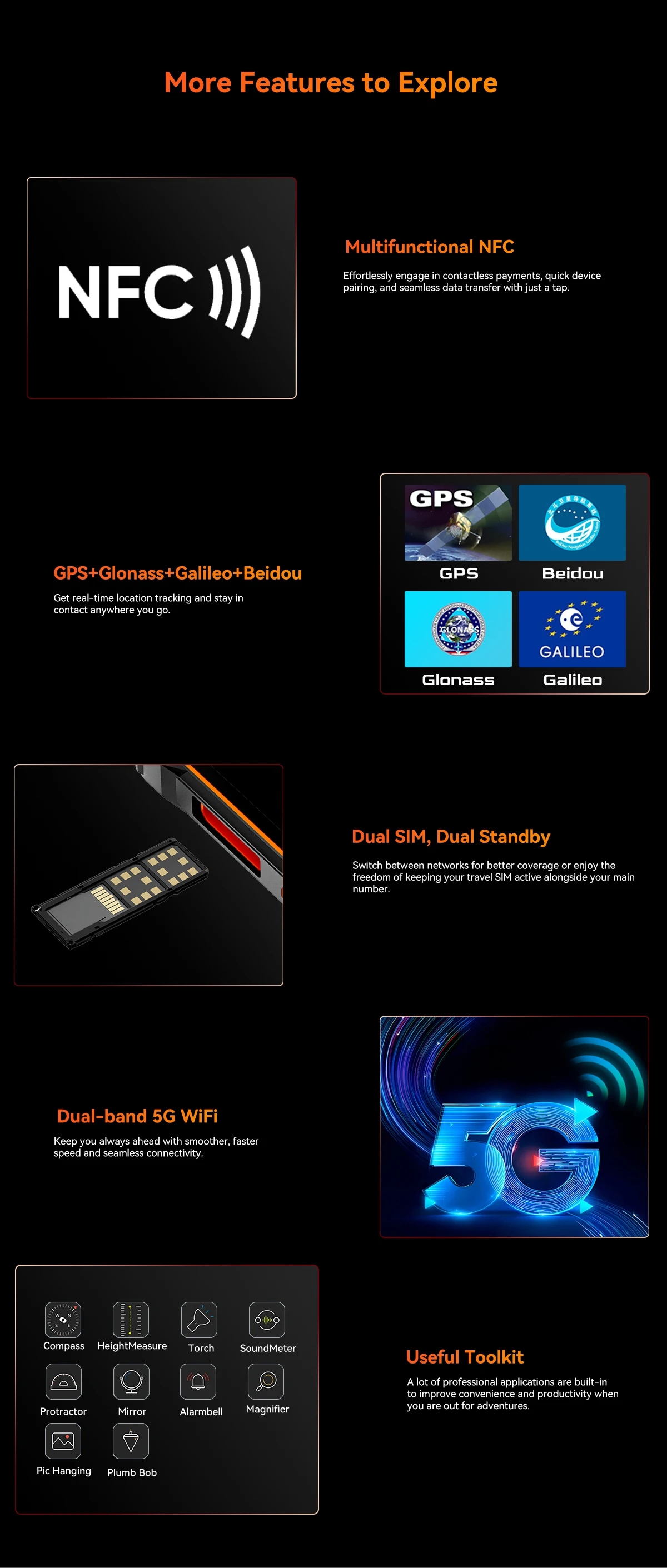 Blackview OSCAL Marine 2 Rugged Smartphone AI, 6.56'' HD+ Display, Unisoc T615, 24(8+16)GB 256GB, 11000mAh, Android 15 Phone NFC