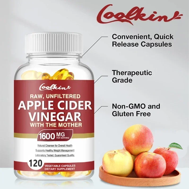 Apple Cider Vinegar Capsules Weight Management Digestion Detoxification and Immunity Relieve Gas and Bloating Apple Cider Vinegar Supplement