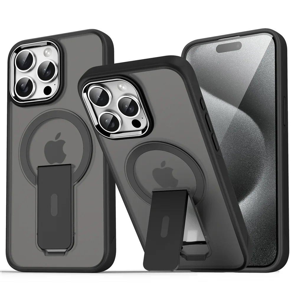 Premium Folding Magnetic Phone Case with Matte Translucent Back Cover