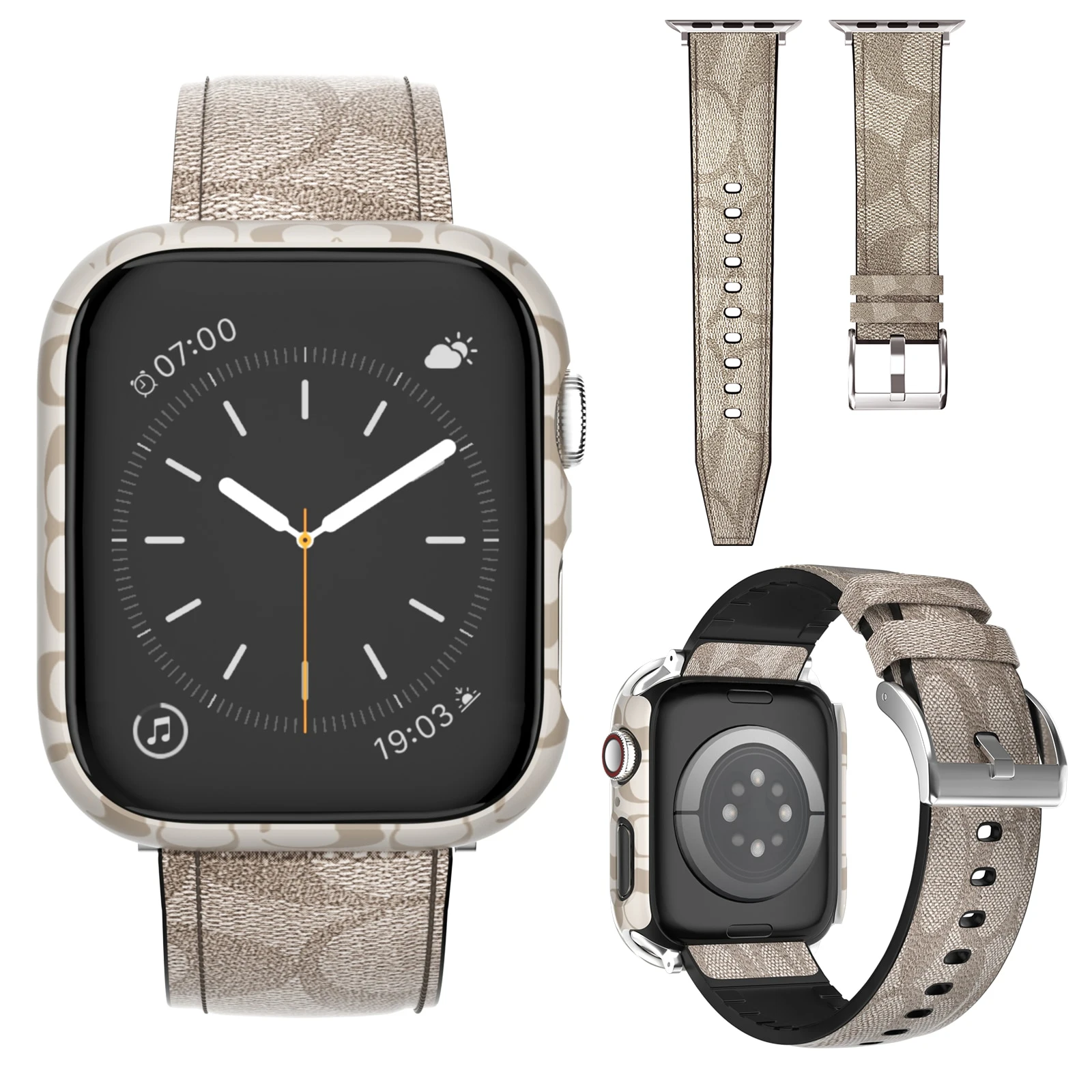 애플 워치용 가죽 스트랩, iWatch 밴드 8 7 6 5 4 SE, 45mm, 44mm, 40mm, 41mm 시리즈 액세서리