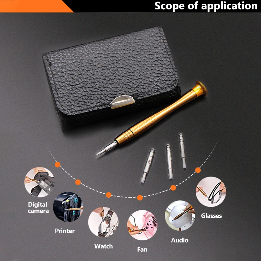 

QC 25in1 Precision Screwdriver Set Multifunction Screwdriver Leather Sleeve Storage Portable Hand Repair Tools Removable