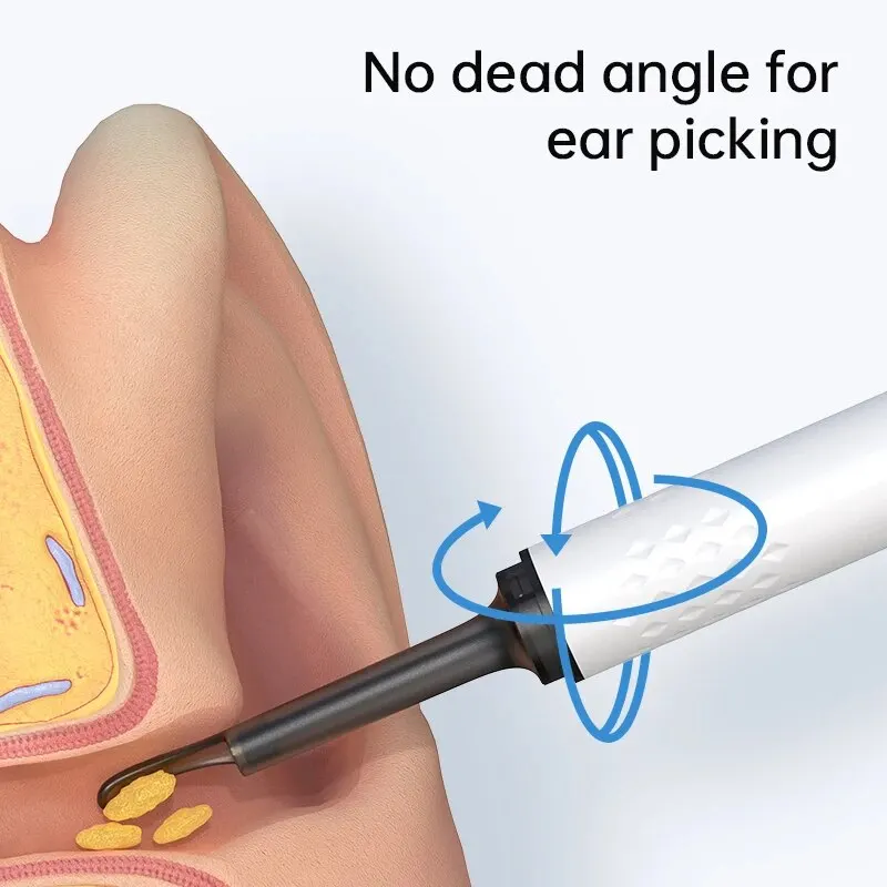 WIFI Visual Ear Cleaner Otoscope Camera with 6 LED Lights 4.0mm Mini Ear Wax Removal Tool With Camera Take Video 500W HD Earpick 4