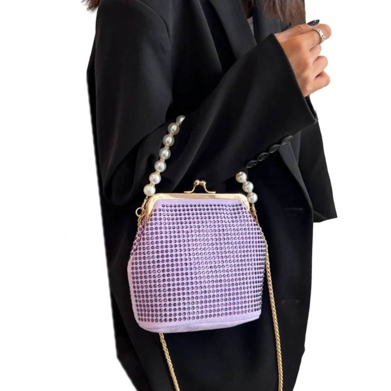 Shaped Bag with Decorative Chains Trendy Shoulder Bags Handbag for Ladies