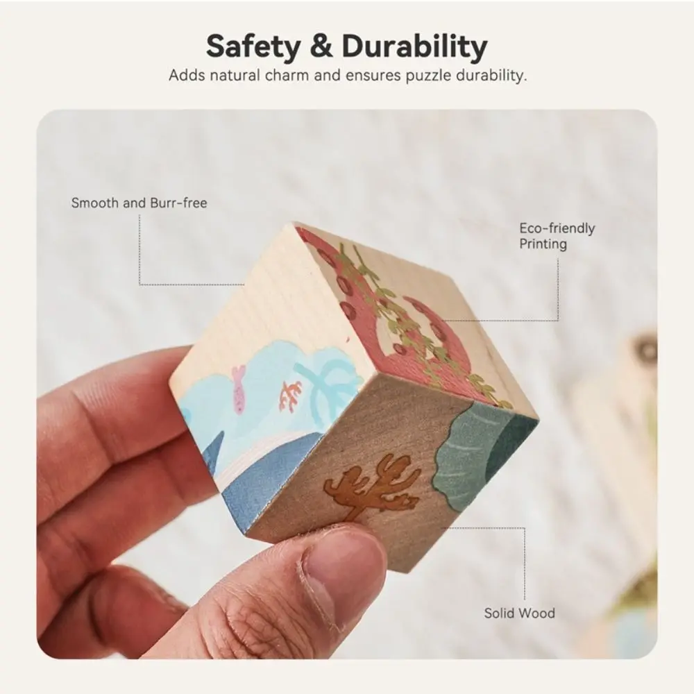 Wood Animal Sliding Puzzle Brain Training Logic Game Matching Memory Game Movable Jigsaw Montessori Montessori Educational