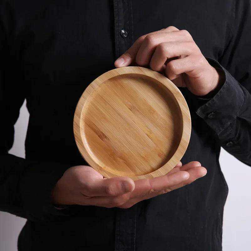 Bamboo wooden tray pizza tea tray Japanese rectangular household cake bread