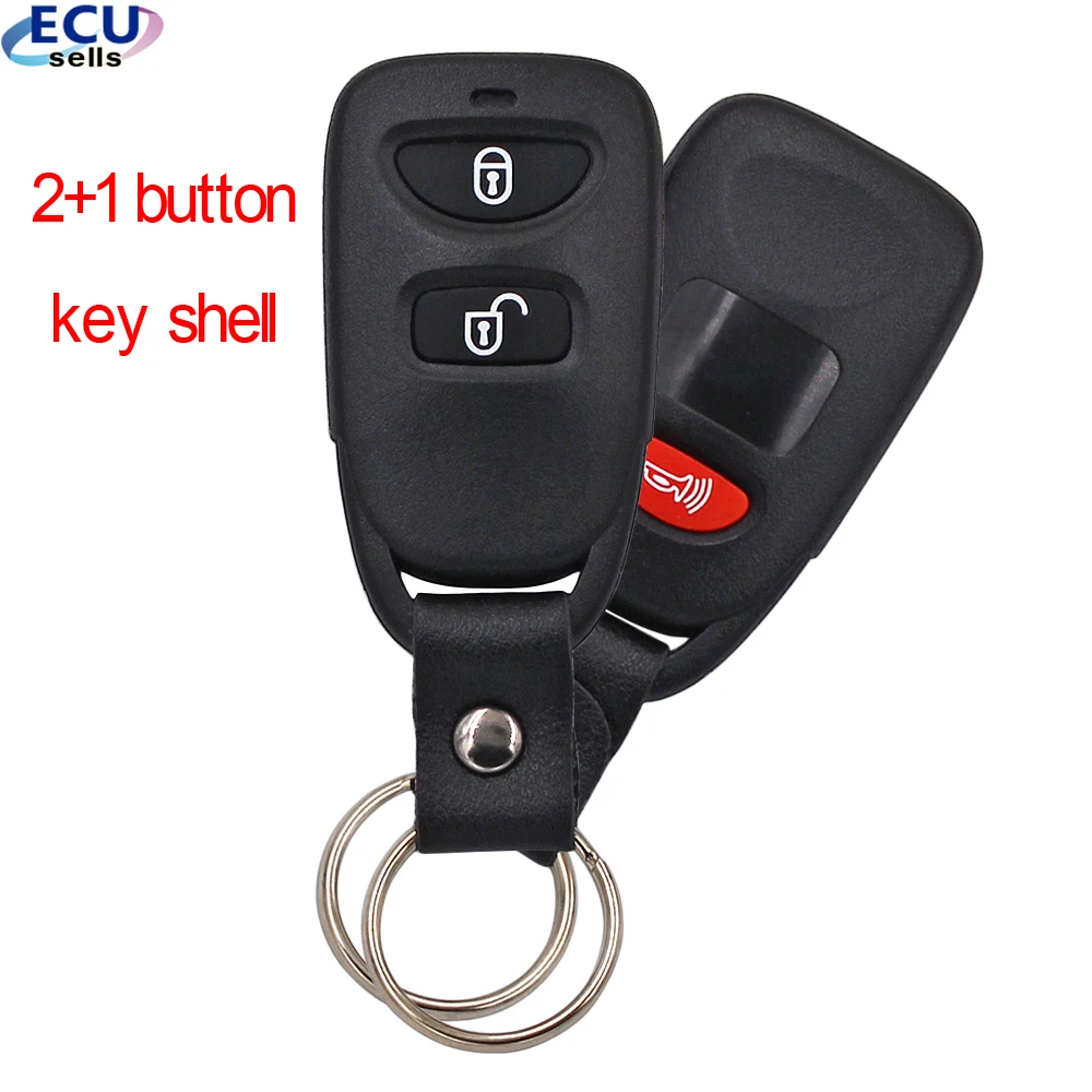 Ecusells 2+1 Buttons Remote Control Key Shell For Hyundai Elantra IX25 Tucson For Kia Replacement Car Auto Key Cover Case Fob