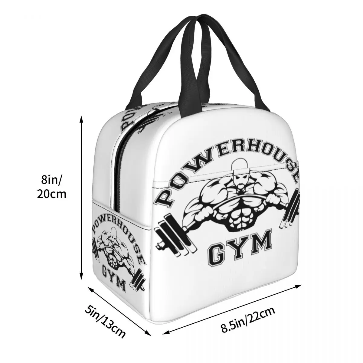 Powerhouse Gym Insulated Lunch Bags for Work School Bodybuilding Fitness Portable Thermal Cooler Bento Box Women Kids