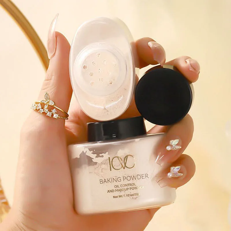 Matte Finish Loose Setting Face Powder Oil-Control Absorbs Oil Conceal Pores Makeup