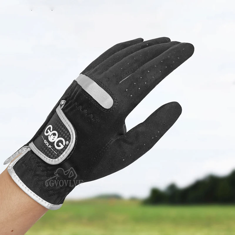 Black Professional Breathable Lycra Golf Gloves - Ambidextrous Use