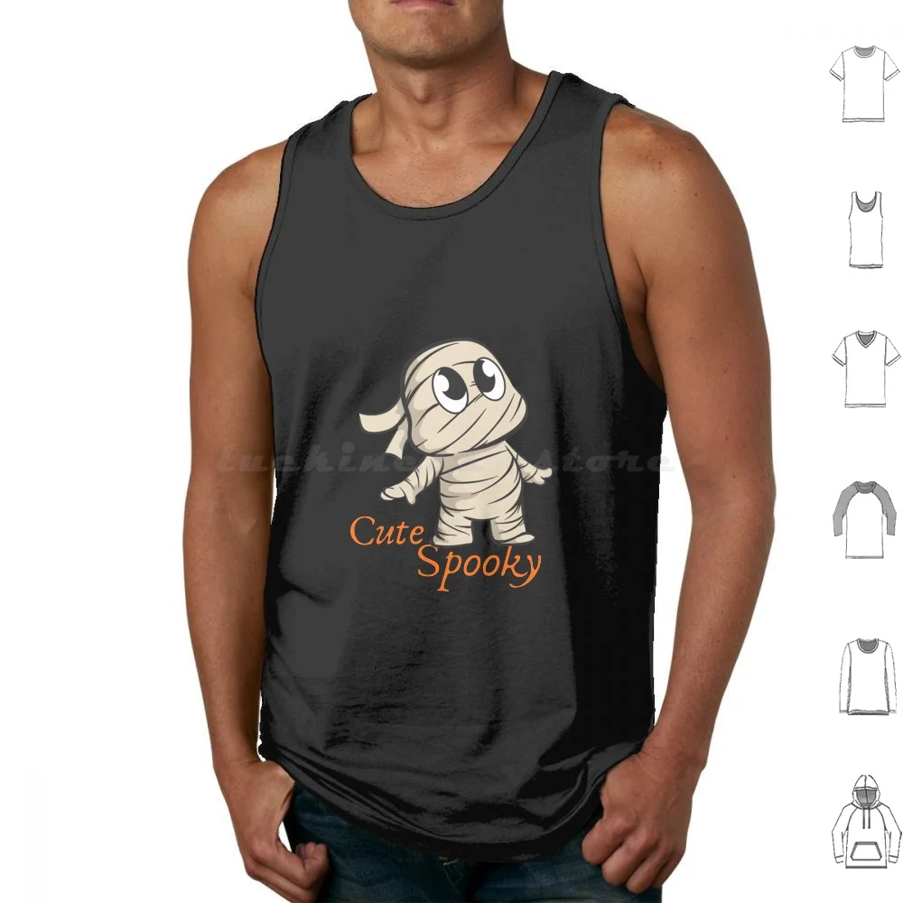 

Cute Spooky Halloween Sublimation Tank Tops Vest Sleeveless Cute Spooky Halloween Sublimation Halloween Horror Witch Vibes