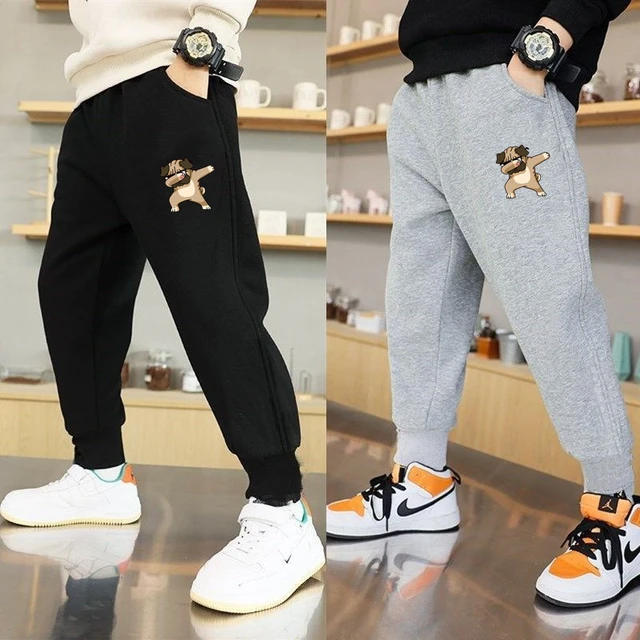 Pantalones de chándal para niños y adolescentes, Pantalón deportivo  informal de algodón, ropa holgada para correr, primavera y otoño -  AliExpress