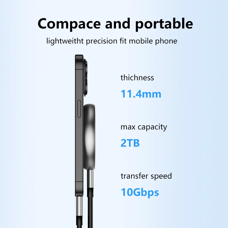 Blueendless Magnetic M.2 NVMe 2230 2242 SSD Enclosure 10Gbps Type C USB3.1 to NVMe PCI-E ssd case For Mobile Phone ssd enclosure hard drive enclosure
