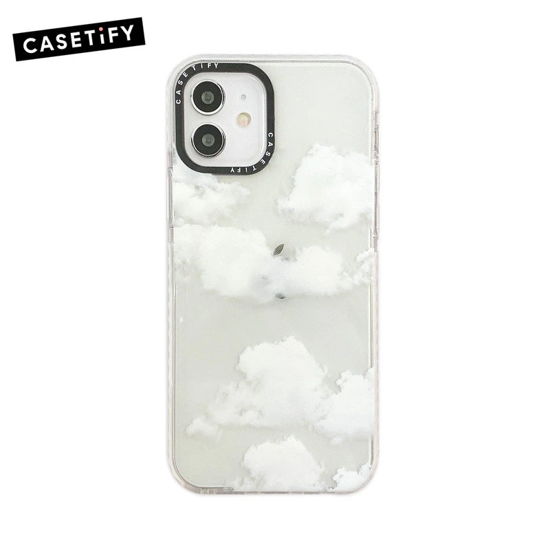 CASETIFY Colorful Clouds Original Silicone Case for IPhone 13 11 12 14 Pro Max X XR XS 7 8 14 Plus SE 2020 Shockproof Back Cover
