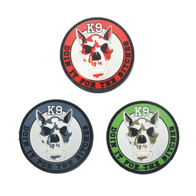 K9 Service Dog Rescue Dog Paw Embroidery Hook&Loop Patches Military  Tactical Patches Luminous Emblem Embroidered Badges - AliExpress