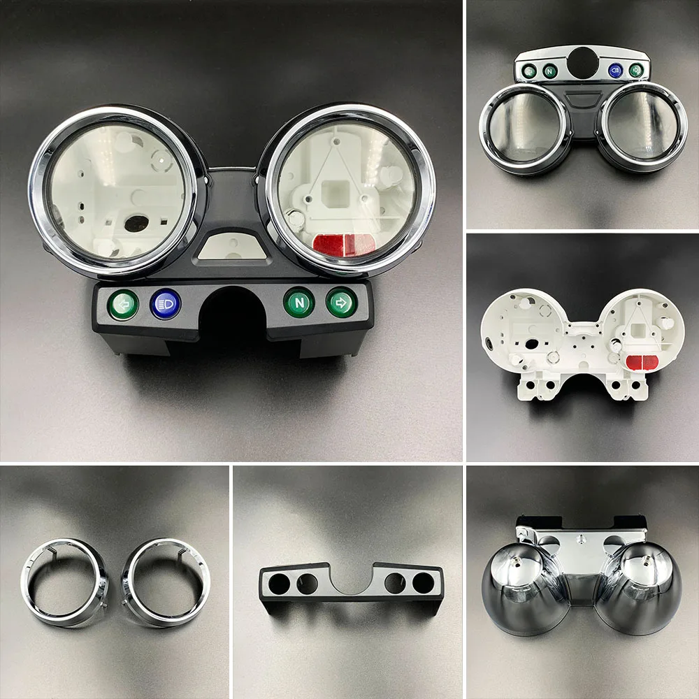 1 Set Chrome Moto Tachimetro Tach Gauge Cover Moto Speed Gauge Shell Case Per Kawasaki Er5 Er 5 Er-5 Er500 Spedizione Gratuita