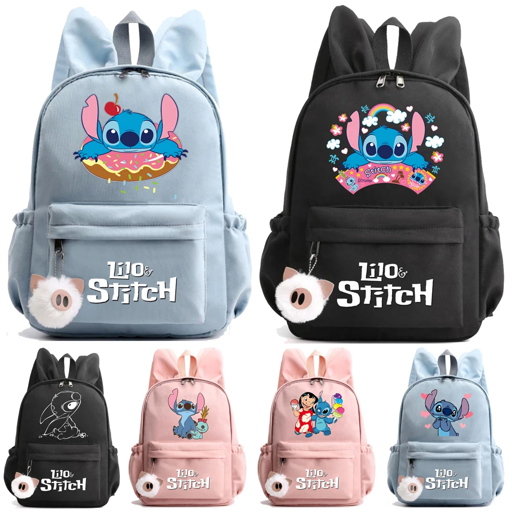 

Disney Lilo Stitch Backpack for Girl Boy Student Teenager Children Rucksack Women Casual School Bags Kids Cute Birthday Gift Toy