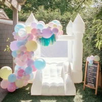 White Bounce Houses Children's Castles Inflatable Halloween Outdoor Decorations Inflatable Mini Jumping Castle Party Carnival 1
