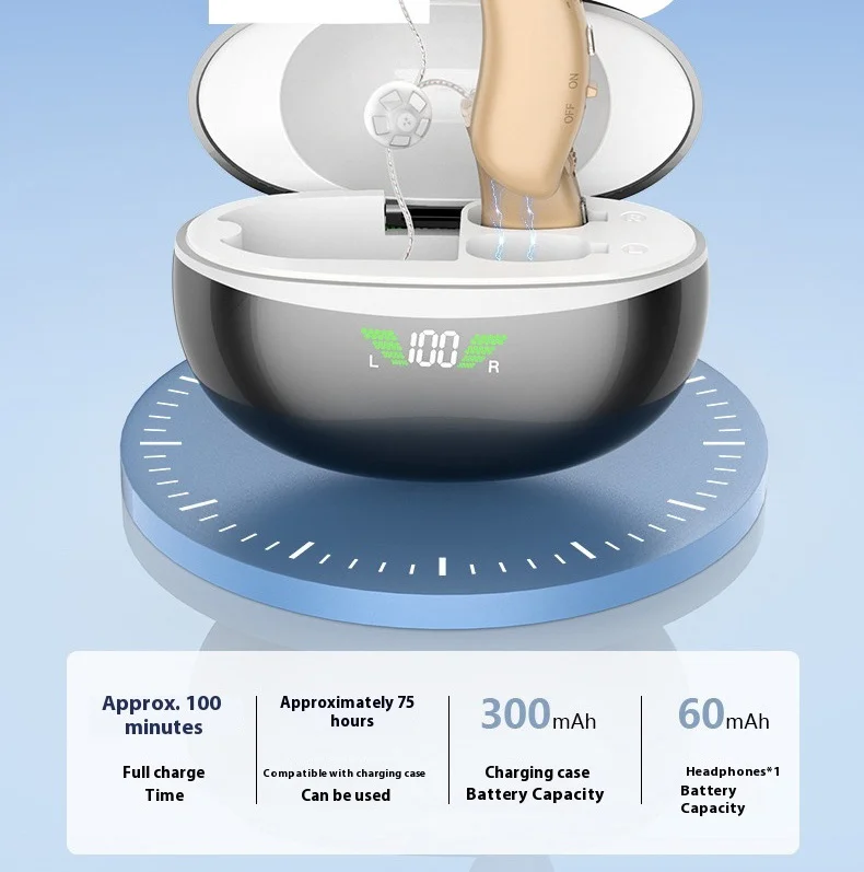 16 Channels Hearing Aids Digital Display Ear Back Type Digital Hearing Aids for