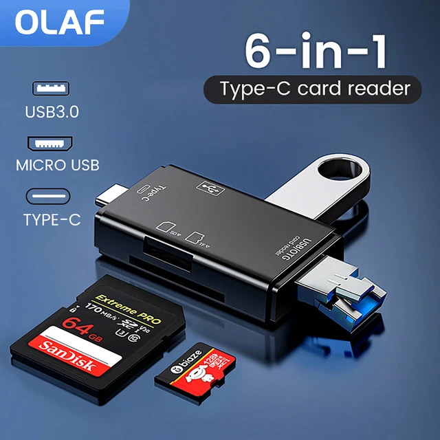Adaptateur USB Type C vers Micro-SD TF OTG, mini lecteur de carte mémoire  intelligent pour ordinateur portable Samsung - AliExpress