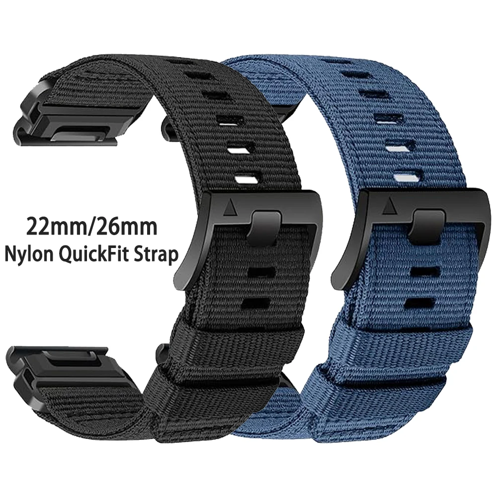 Versatile QuickFit Nylon Loop Strap - 22mm/26mm Braided Watchband