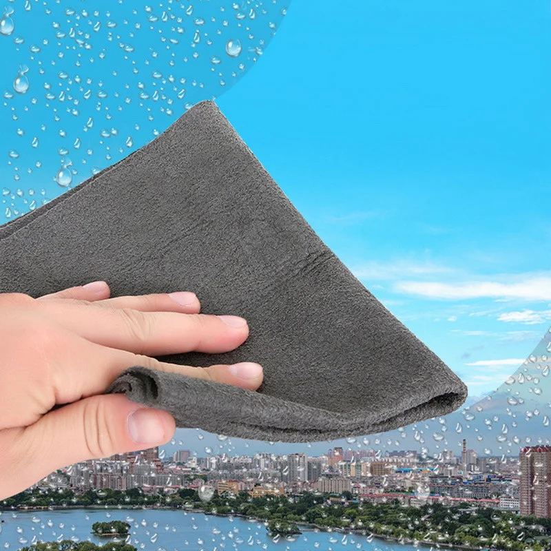 5 stücke Magie Tuch Glas Tuch Keine Spur Keine Wasserzeichen Reinigung Tuch Mikrofaser Rag Schnell Saubere Handtücher Scheuer Pad Reinigung zu – Detail 10