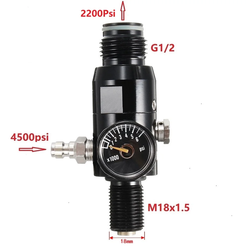 CO2 Regulator Valve 5/8-18UNF or M18*1.5 4500psi High Tank Cylinder Diving Aquarium Plant