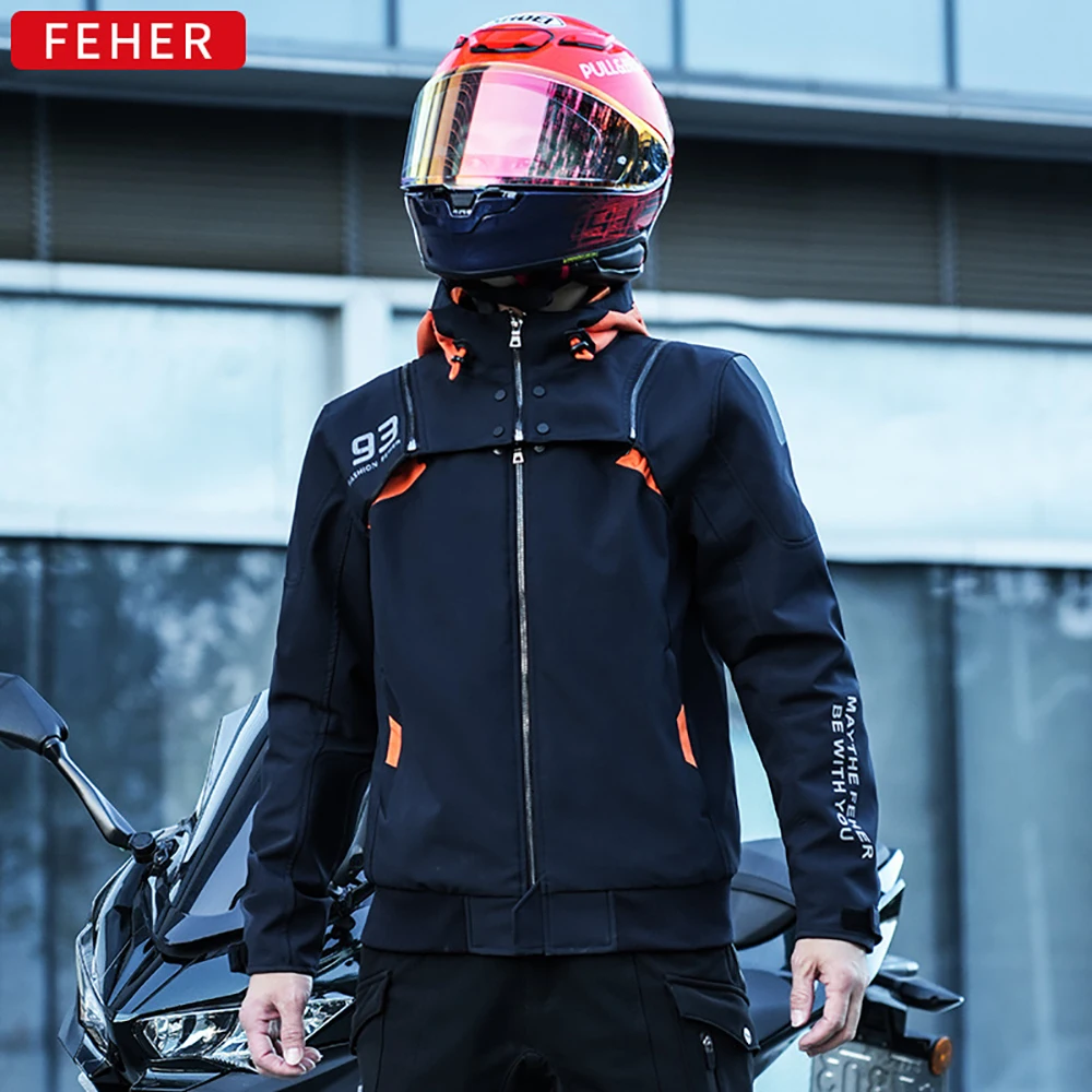 Waterproof Motorcycle Jacket Breathable Anti Drop Wear-resistant Racing Clothing Men Motocross Cycling Protective Jacket