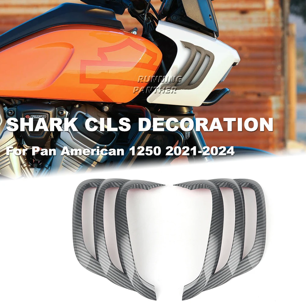 

Для Harley PAN AMERICA 1250 S PA1250S 2021 2022 2023 2024 аксессуары для мотоциклов Shark Gills декоративный боковой комплект черный подходит