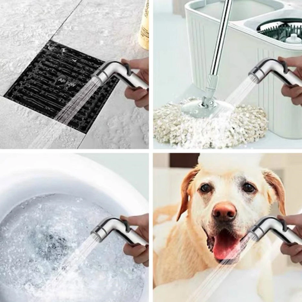 Chrome Handheld Bidet Sprayer For Toilet Hand Bidet Faucet For Bathroom Adjustable Hand Sprayer Shower Head Self Cleaning 2